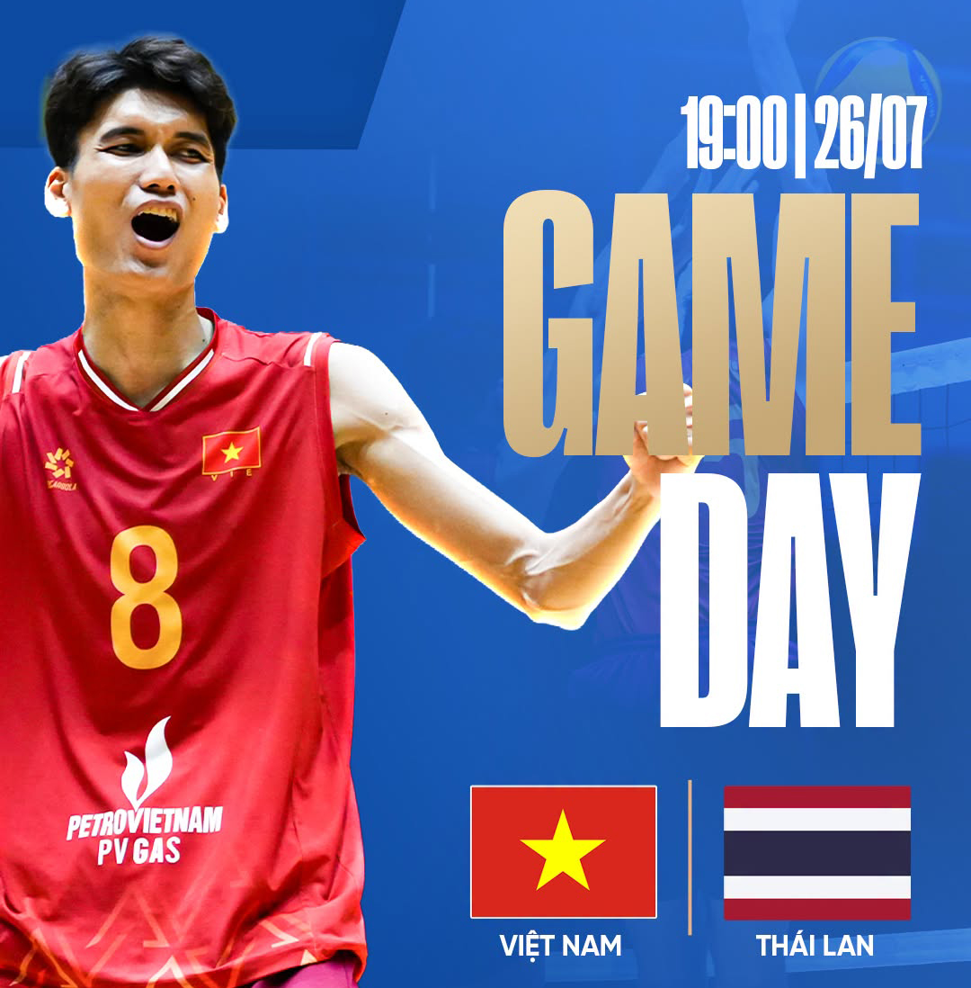 Link xem trực tiếp Việt Nam - Thái Lan: Chung kết bóng chuyền nam SEA V.Cup 2026

